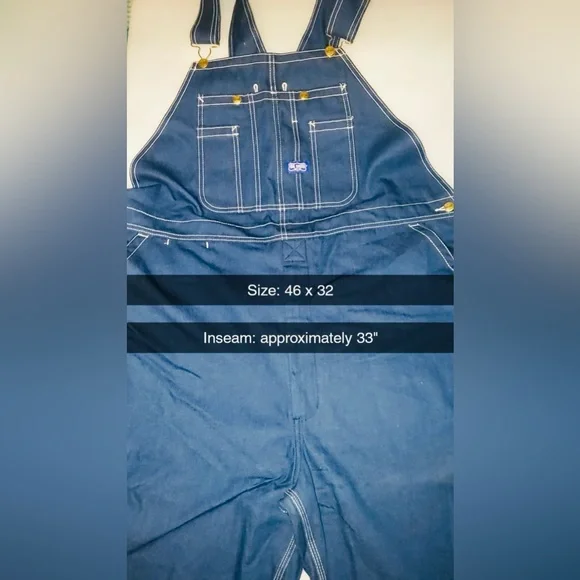 Big Smith Men's Rigid Bib Overalls 46x32| NWT - Picture 11 of 12
